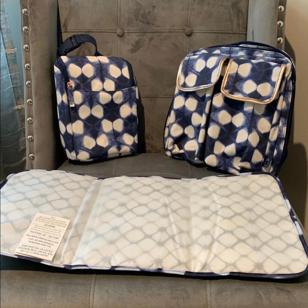Cloud island diaper bag and bottle bag